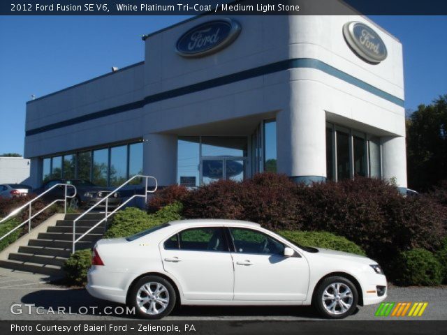 2012 Ford Fusion SE V6 in White Platinum Tri-Coat