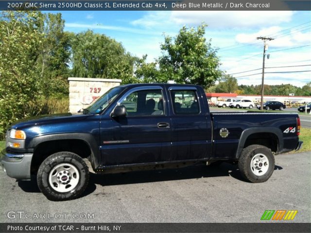 2007 GMC Sierra 2500HD Classic SL Extended Cab 4x4 in Deep Blue Metallic