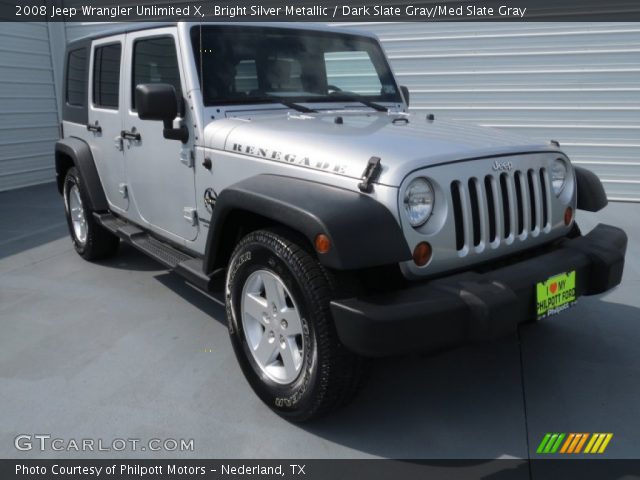 2008 Jeep Wrangler Unlimited X in Bright Silver Metallic