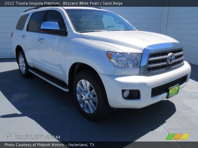 2012 Toyota Sequoia Platinum in Blizzard White Pearl