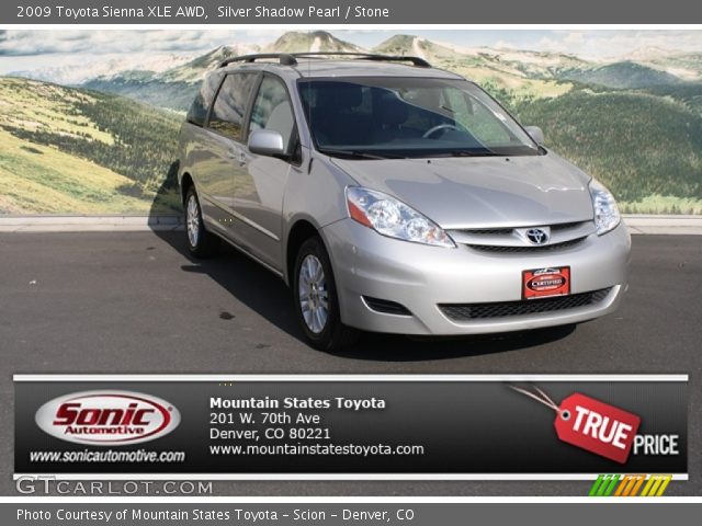 2009 Toyota Sienna XLE AWD in Silver Shadow Pearl