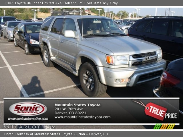 2002 Toyota 4Runner Limited 4x4 in Millennium Silver Metallic