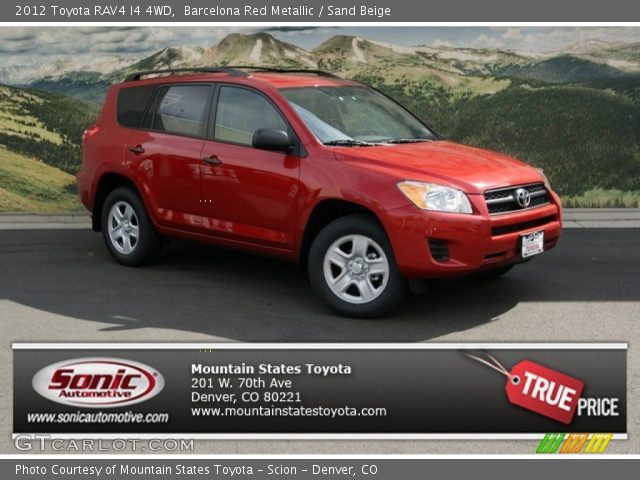 2012 Toyota RAV4 I4 4WD in Barcelona Red Metallic