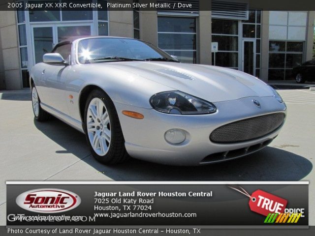 2005 Jaguar XK XKR Convertible in Platinum Silver Metallic