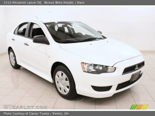 2010 Mitsubishi Lancer DE in Wicked White Metallic