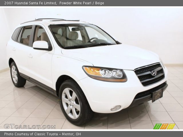 2007 Hyundai Santa Fe Limited in Powder White Pearl