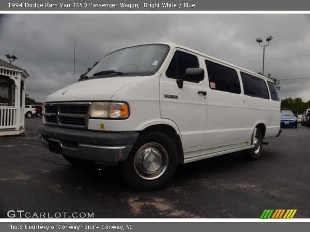 Bright White 1994 Dodge Ram Van B350 Passenger Wagon