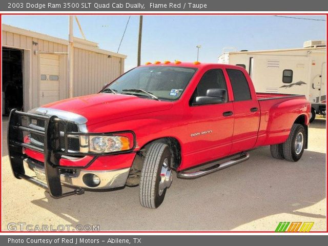 2003 Dodge Ram 3500 SLT Quad Cab Dually in Flame Red