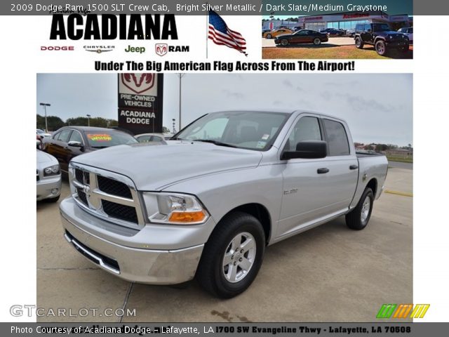 2009 Dodge Ram 1500 SLT Crew Cab in Bright Silver Metallic