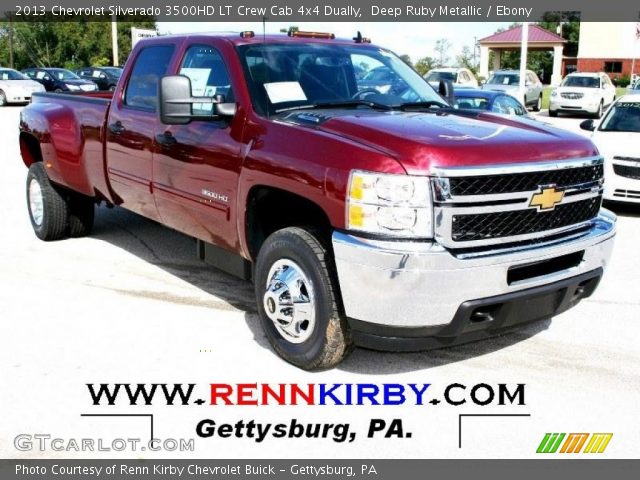 2013 Chevrolet Silverado 3500HD LT Crew Cab 4x4 Dually in Deep Ruby Metallic