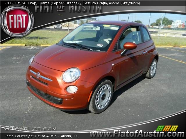 2012 Fiat 500 Pop in Rame (Copper Orange)