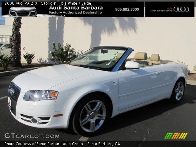 2008 Audi A4 2.0T Cabriolet in Ibis White
