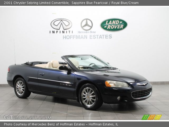 2001 Chrysler Sebring Limited Convertible in Sapphire Blue Pearlcoat