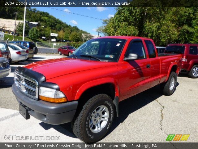 2004 Dodge Dakota SLT Club Cab 4x4 in Flame Red