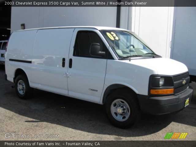 2003 Chevrolet Express 3500 Cargo Van in Summit White