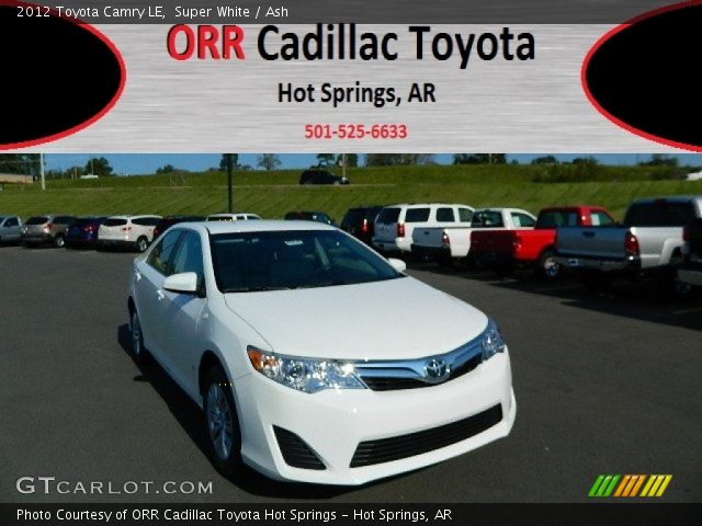 2012 Toyota Camry LE in Super White