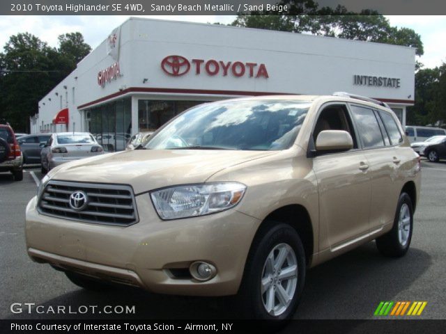 2010 Toyota Highlander SE 4WD in Sandy Beach Metallic