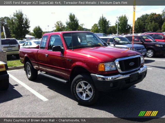 2005 Ford Ranger XLT SuperCab 4x4 in Toreador Red Metallic
