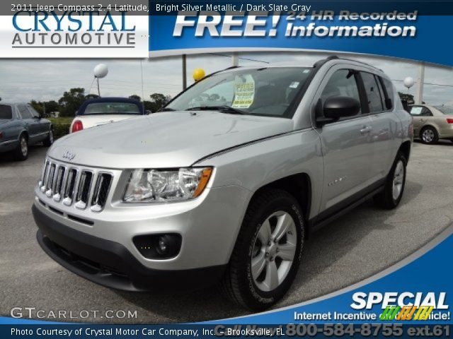 2011 Jeep Compass 2.4 Latitude in Bright Silver Metallic