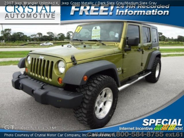 2007 Jeep Wrangler Unlimited X in Jeep Green Metallic