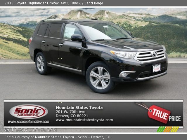 2013 Toyota Highlander Limited 4WD in Black