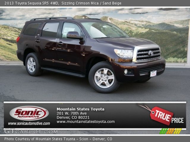 2013 Toyota Sequoia SR5 4WD in Sizzling Crimson Mica