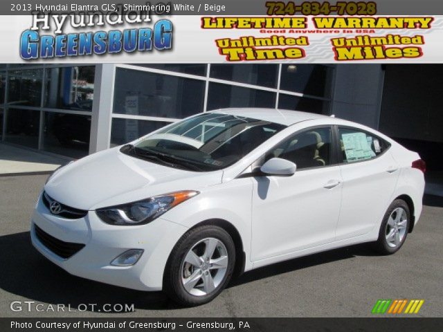 2013 Hyundai Elantra GLS in Shimmering White