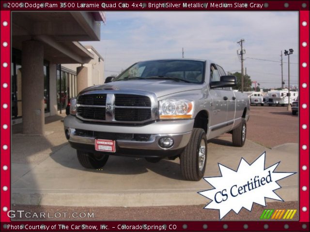 2006 Dodge Ram 3500 Laramie Quad Cab 4x4 in Bright Silver Metallic