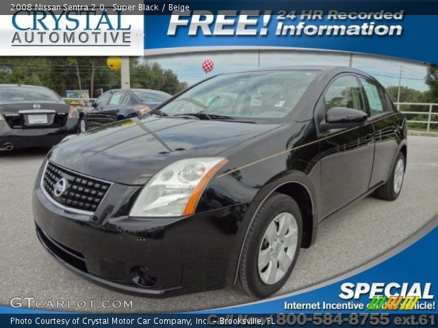 2008 Nissan Sentra 2.0 in Super Black