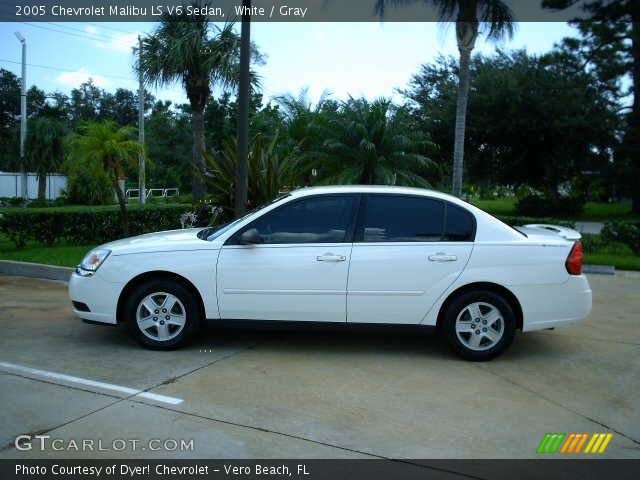 2005 Chevrolet Malibu LS V6 Sedan in White