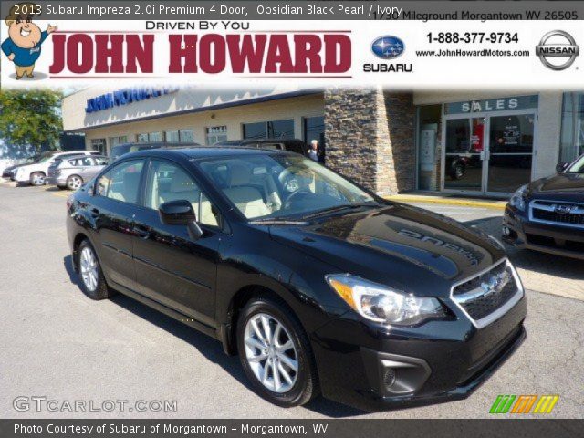 2013 Subaru Impreza 2.0i Premium 4 Door in Obsidian Black Pearl