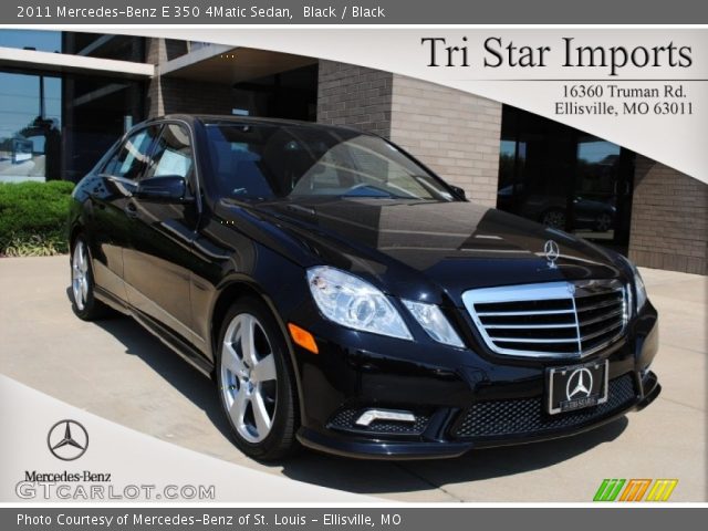 2011 Mercedes-Benz E 350 4Matic Sedan in Black