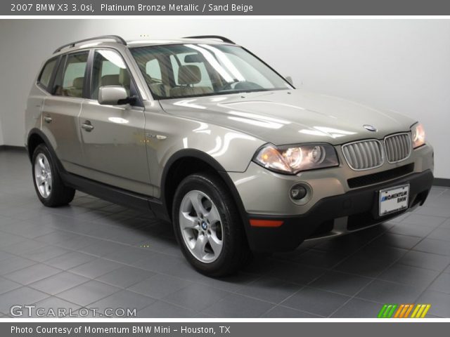 2007 BMW X3 3.0si in Platinum Bronze Metallic
