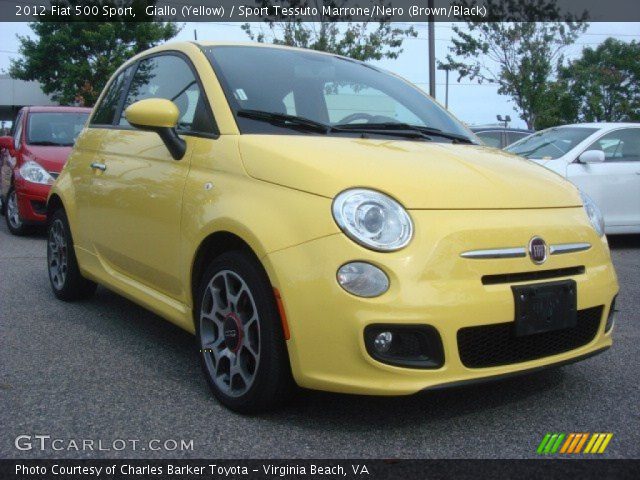 2012 Fiat 500 Sport in Giallo (Yellow)