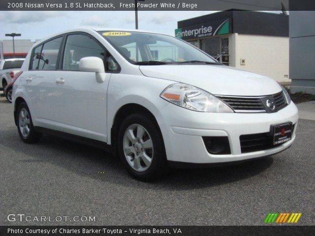 2008 Nissan Versa 1.8 SL Hatchback in Fresh Powder White