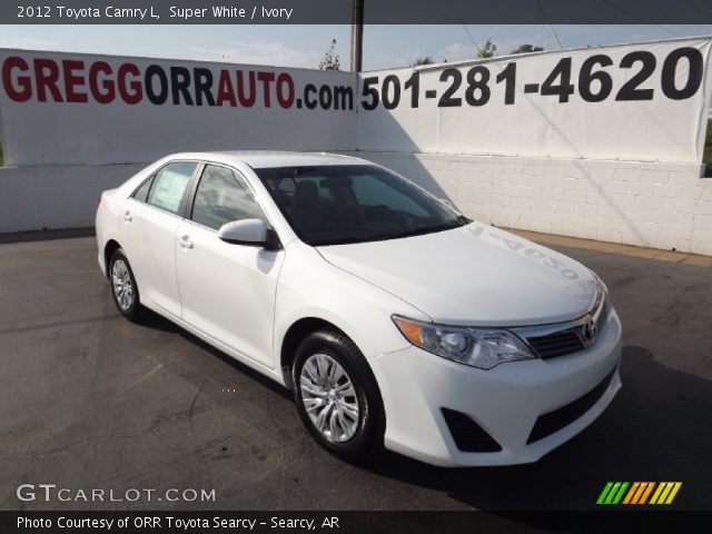 2012 Toyota Camry L in Super White