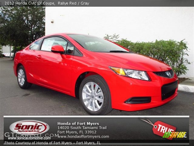 2012 Honda Civic EX Coupe in Rallye Red