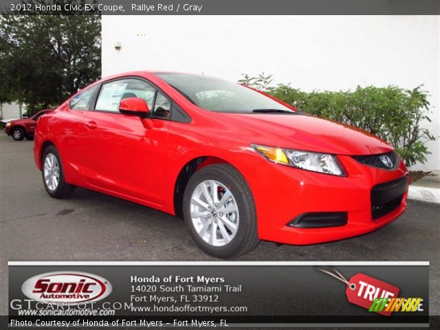 2012 Honda Civic EX Coupe in Rallye Red