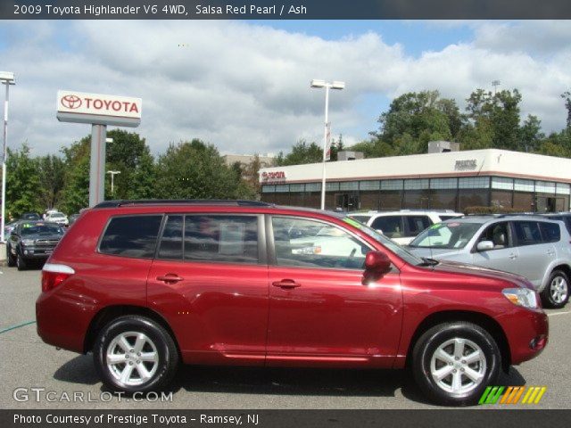 2009 Toyota Highlander V6 4WD in Salsa Red Pearl