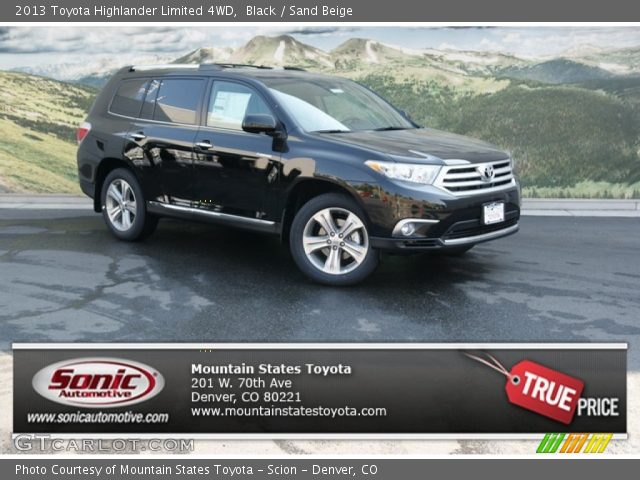 2013 Toyota Highlander Limited 4WD in Black