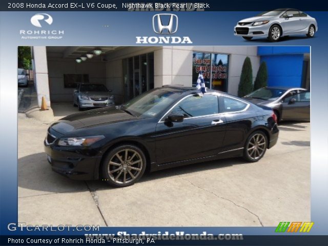 2008 Honda accord coupe v6 black #3