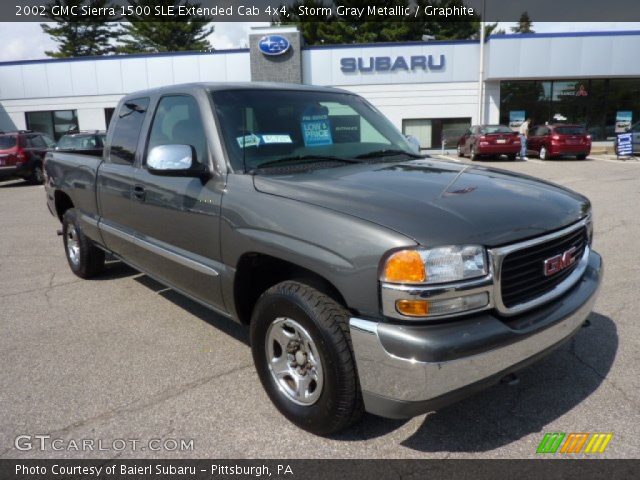 2002 GMC Sierra 1500 SLE Extended Cab 4x4 in Storm Gray Metallic