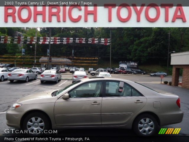2003 Toyota Camry LE in Desert Sand Mica