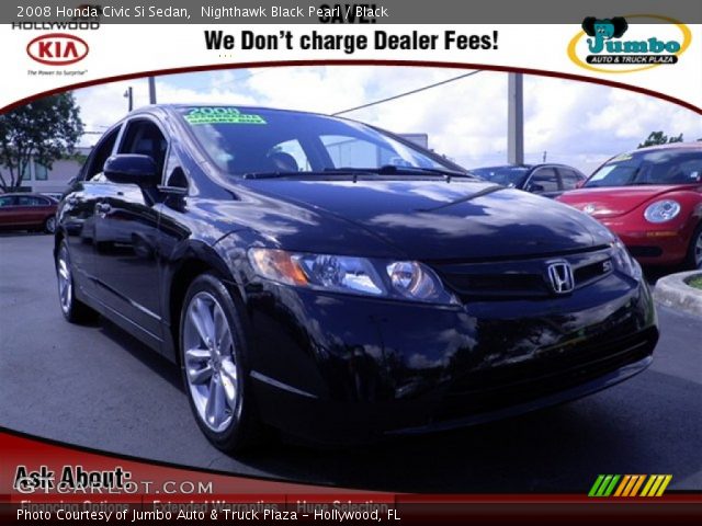 2008 Honda Civic Si Sedan in Nighthawk Black Pearl