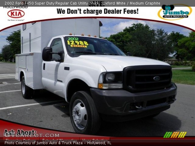 2002 Ford F450 Super Duty Regular Cab Utility Truck in Oxford White