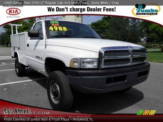 1996 Dodge Ram 2500 LT Regular Cab 4x4 Utility Truck in Stone White