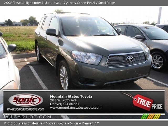 2008 Toyota Highlander Hybrid 4WD in Cypress Green Pearl