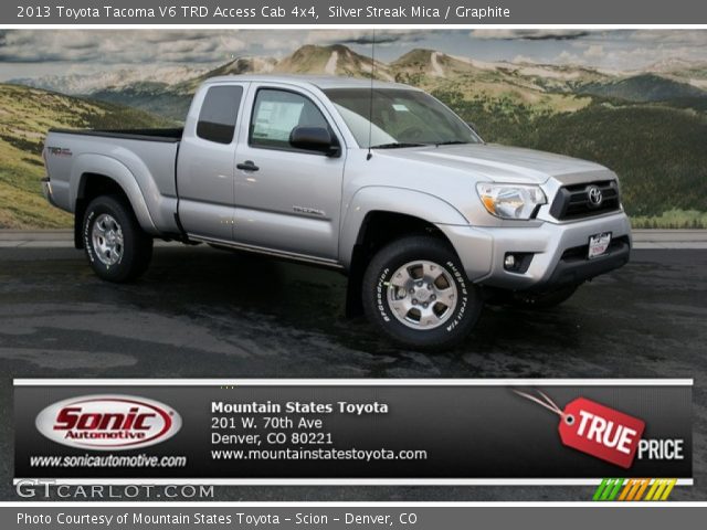 2013 Toyota Tacoma V6 TRD Access Cab 4x4 in Silver Streak Mica