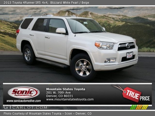 2013 Toyota 4Runner SR5 4x4 in Blizzard White Pearl