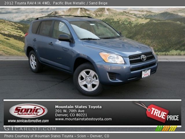 2012 Toyota RAV4 I4 4WD in Pacific Blue Metallic